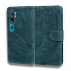 For Xiaomi Redmi CC9 Pro / Note10 / Note 10 Pro Tiger Embossing Pattern Horizontal Flip Leather Case with Holder & Card Slots & Wallet(Green) - 2