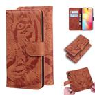 For Xiaomi Redmi Note 10 Lite Tiger Embossing Pattern Horizontal Flip Leather Case with Holder & Card Slots & Wallet(Brown) - 1