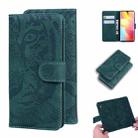 For Xiaomi Redmi Note 10 Lite Tiger Embossing Pattern Horizontal Flip Leather Case with Holder & Card Slots & Wallet(Green) - 1