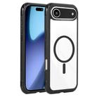 For iPhone 17 Air Solid Color Edge Transparency MagSafe Magnetic Phone Case(Black) - 1