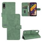 For LG K22 Solid Color Skin Feel Magnetic Buckle Horizontal Flip Calf Texture PU Leather Case with Holder & Card Slots & Wallet(Green) - 1