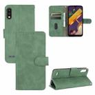 For LG K22 Solid Color Skin Feel Magnetic Buckle Horizontal Flip Calf Texture PU Leather Case with Holder & Card Slots & Wallet(Green) - 1