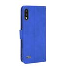 For LG K22 Solid Color Skin Feel Magnetic Buckle Horizontal Flip Calf Texture PU Leather Case with Holder & Card Slots & Wallet(Blue) - 3