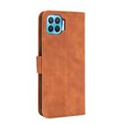 For OPPO  F17 Pro / A93 / Reno4 Lite Solid Color Skin Feel Magnetic Buckle Horizontal Flip Calf Texture PU Leather Case with Holder & Card Slots & Wallet(Brown) - 3