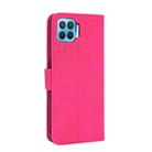 For OPPO  F17 Pro / A93 / Reno4 Lite Solid Color Skin Feel Magnetic Buckle Horizontal Flip Calf Texture PU Leather Case with Holder & Card Slots & Wallet(Rose Red) - 3