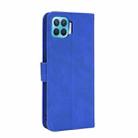 For OPPO  F17 Pro / A93 / Reno4 Lite Solid Color Skin Feel Magnetic Buckle Horizontal Flip Calf Texture PU Leather Case with Holder & Card Slots & Wallet(Blue) - 3