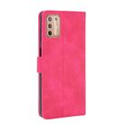 For Motorola Moto G9 Plus Solid Color Skin Feel Magnetic Buckle Horizontal Flip Calf Texture PU Leather Case with Holder & Card Slots & Wallet(Rose Red) - 3