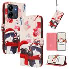 For Redmi 13C 4G / 5G / Xiaomi Poco C65 / M6 Christmas Series Buckle Leather Phone Case with Hand Strap(Christmas Animals) - 1
