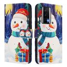 For Redmi K60 / K60 Pro Christmas Series Buckle Leather Phone Case with Hand Strap(Gift Box Snowman) - 2