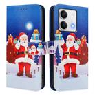 For Redmi Note 13 5G Global Christmas Series Buckle Leather Phone Case with Hand Strap(Christmas Eve) - 2