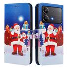 For Xiaomi Poco X6 Neo 5G Christmas Series Buckle Leather Phone Case with Hand Strap(Christmas Eve) - 2