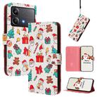 For Xiaomi Poco X6 Neo 5G Christmas Series Buckle Leather Phone Case with Hand Strap(Christmas Elements) - 1