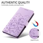 For Samsung Galaxy S24+ / S25+ 5G Embossed Heart Dog RFID Blocking Wallet Leather Phone Case(Purple) - 3