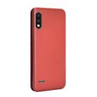 For LG K22 Carbon Fiber Texture Horizontal Flip TPU + PC + PU Leather Case with Card Slot(Brown) - 3