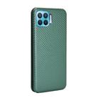 For OPPO F17 Pro / A93 / Reno4 Lite Carbon Fiber Texture Horizontal Flip TPU + PC + PU Leather Case with Card Slot(Green) - 3