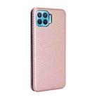 For OPPO F17 Pro / A93 / Reno4 Lite Carbon Fiber Texture Horizontal Flip TPU + PC + PU Leather Case with Card Slot(Pink) - 3