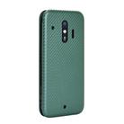 For Fujitsu F-42A / F-01L Carbon Fiber Texture Horizontal Flip TPU + PC + PU Leather Case with Card Slot(Green) - 3