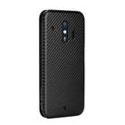 For Fujitsu F-42A / F-01L Carbon Fiber Texture Horizontal Flip TPU + PC + PU Leather Case with Card Slot(Black) - 3