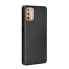 For Motorola Moto G9 Plus Carbon Fiber Texture Horizontal Flip TPU + PC + PU Leather Case with Card Slot(Black) - 3