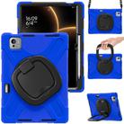 For Xiaomi Pad 7 Ultra Silicone Hybrid PC Tablet Case with Holder & Shoulder Strap(Blue) - 1