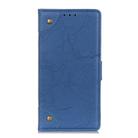 For Motorola Moto G9 Plus Copper Buckle Retro Crazy Horse Texture Horizontal Flip Leather Case with Holder & Card Slots & Wallet(Blue) - 2