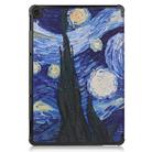 For Lenovo Duet Chromebook Custer Painted Pattern Horizontal Flip Smart Flat PU Leather Case with Sleep / Wake-up Function & 3-Fold Holder(Starry Sky) - 3