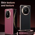 For Huawei Mate X6 Folding Shaft Skin Feel Leather Texture Cooling MagSafe Phone Case(Brown) - 2