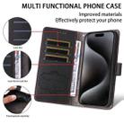 For iPhone 17 Pro Max Litchi Texture RFID Blocking 3-Card Wallet Leather Phone Case(Black) - 3