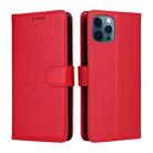 For iPhone 12 / 12 Pro Litchi Texture RFID Blocking 3-Card Wallet Leather Phone Case(Red) - 2