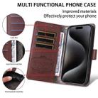 For iPhone 7 Plus / 8 Plus Litchi Texture RFID Blocking 3-Card Wallet Leather Phone Case(Brown) - 3