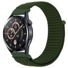 22mm xDfind Wave Texture Nylon Hook and Loop Fastener Watch Band(Army Green) - 1