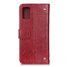 For Motorola Moto G9 Plus Copper Buckle Nappa Texture Horizontal Flip Leather Case with Holder & Card Slots & Wallet(Wine Red) - 3