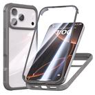 For iPhone 17 Pro Max Double-sided Plastic Glass Phone Protective Case(Grey) - 1