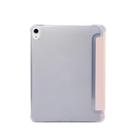 For iPad Air 2022 / 2020 10.9 3-folding Electric Pressed Skin Texture Smart Leather Tablet Case (Light Pink) - 2