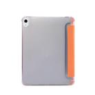 For iPad Air 2022 / 2020 10.9 3-folding Electric Pressed Skin Texture Smart Leather Tablet Case (Orange) - 2