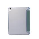 For iPad Air 2022 / 2020 10.9 3-folding Electric Pressed Skin Texture Smart Leather Tablet Case (Deep Green) - 2