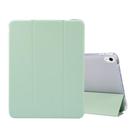 For iPad Air 2022 / 2020 10.9 3-folding Electric Pressed Skin Texture Smart Leather Tablet Case  (Green) - 1