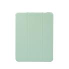 For iPad Air 2022 / 2020 10.9 3-folding Electric Pressed Skin Texture Smart Leather Tablet Case  (Green) - 2