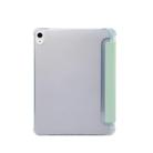 For iPad Air 2022 / 2020 10.9 3-folding Electric Pressed Skin Texture Smart Leather Tablet Case  (Green) - 3