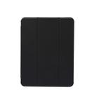 For iPad Air 2022 / 2020 10.9 3-folding Electric Pressed Skin Texture Smart Leather Tablet Case (Black) - 2