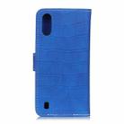 For Wiko Y81 Crocodile Texture Horizontal Flip Leather Case with Holder & Wallet & Card Slots & Photo Frame(Blue) - 3