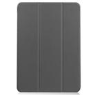 For Sharp Dtab D-41A uster Texture Smart PU Leather Case with Sleep / Wake-up Function & 3-Fold Holder(Grey) - 2