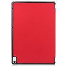 For Sharp Dtab D-41A uster Texture Smart PU Leather Case with Sleep / Wake-up Function & 3-Fold Holder(Red) - 3