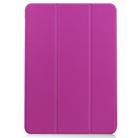 For Sharp Dtab D-41A uster Texture Smart PU Leather Case with Sleep / Wake-up Function & 3-Fold Holder(Purple) - 2