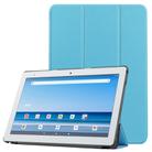 For Sharp Dtab D-41A uster Texture Smart PU Leather Case with Sleep / Wake-up Function & 3-Fold Holder(Blue Sky) - 1