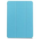 For Sharp Dtab D-41A uster Texture Smart PU Leather Case with Sleep / Wake-up Function & 3-Fold Holder(Blue Sky) - 2