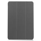 For Lenovo Duet Chromebook uster Texture Smart PU Leather Case with Sleep / Wake-up Function & 3-Fold Holder(Grey) - 2