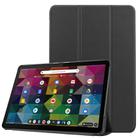 For Lenovo Duet Chromebook uster Texture Smart PU Leather Case with Sleep / Wake-up Function & 3-Fold Holder(Black) - 1