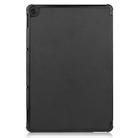 For Lenovo Duet Chromebook uster Texture Smart PU Leather Case with Sleep / Wake-up Function & 3-Fold Holder(Black) - 3