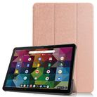 For Lenovo Duet Chromebook uster Texture Smart PU Leather Case with Sleep / Wake-up Function & 3-Fold Holder(Rose Gold) - 1